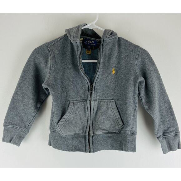 Ralph Lauren Toddler Boy fleece Plaid Hoodie Zip-jacket Size SP 8 (946) - Picture 1 of 7